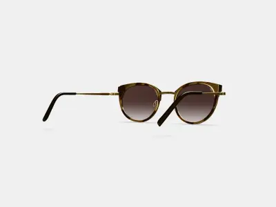 Angelise Sunglasses in Layered Marzipan Tortoise with Polished  3D model