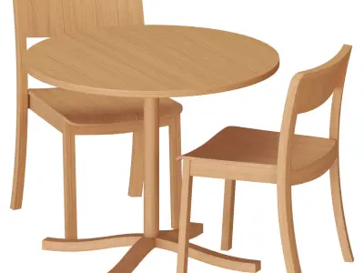 Hay Pastis Table and Chairs set 1 3D model