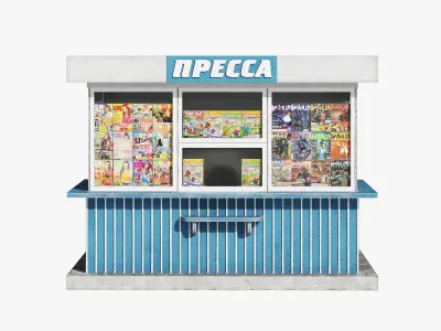 Magazine kiosk 3D model
