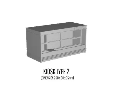 DET-0040 Bus Square set H0-scale 3D print model