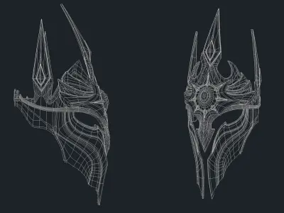 Magic Helmet Low-poly 3D model