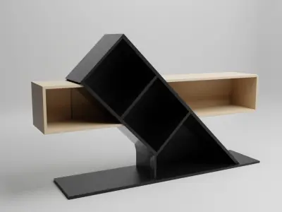 SlantEdge Bookshelf Free low-poly 3D model