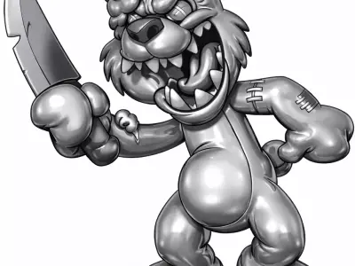 Cartoon Tiger Character 3D Model for Jewelry Pendant Design 3D print model