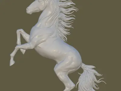 3D Horse sculpture 3D print model