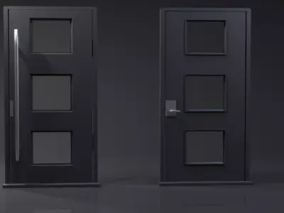 Modern Door Low-poly 3D model