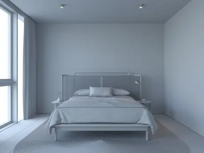 Dot Bedroom Scene 3D model