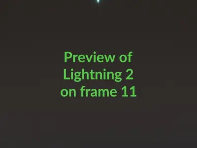 Animated Lightning v2 Low-poly 3D model