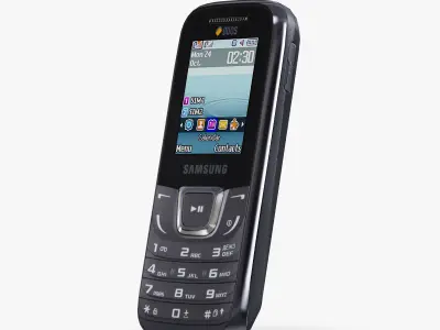 Samsung E1282 Black Low-poly 3D model