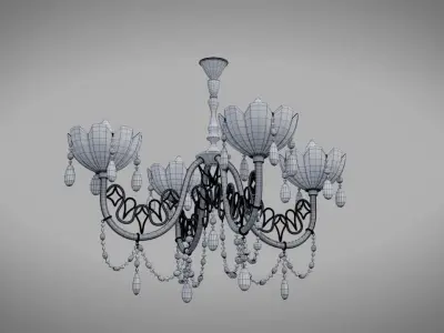 Ceiling light 3 Low-poly 3D model