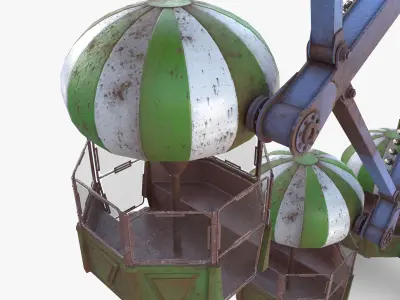 Ferris wheel v4 Low-poly 3D model