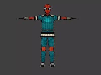 Your friendly neighborhood Spider-inspired 3D Character Low-poly 3D model