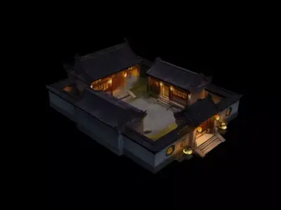  courtyard 3D model