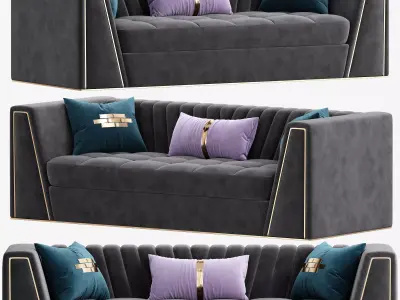 Modern Couch Floor Sofa 3D model