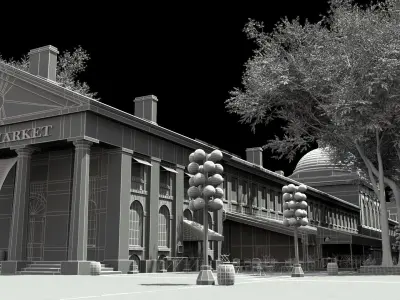 Quincy Market Boston Exterior 3D model