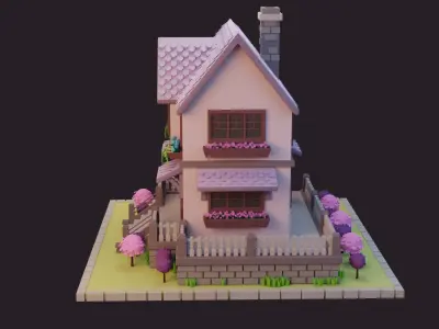 Cartoon House 7 3D model