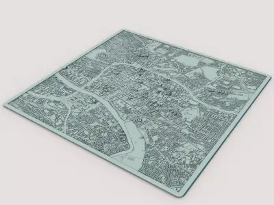 Glasgow City Scotland United Kingdom 3D print model