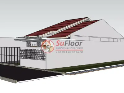 House 11x20m code 616 - Sketchup 3D model 3D model 3D model