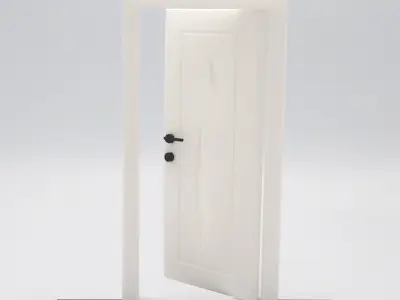 Functional Door style 5 multi-color and multi-material features  3D print model