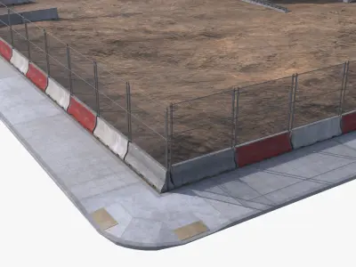 Under Construction Scene Low-poly 3D model