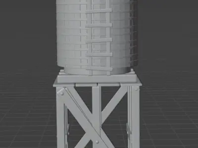  Old water tank 3D model