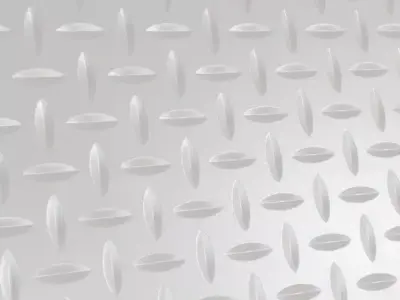 Polished Chrome Diamond Plate Metal PBR Seamless Texture