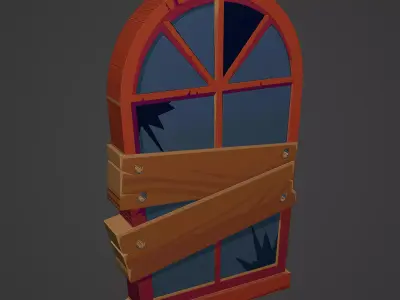 Medieval Window Low-poly 3D model