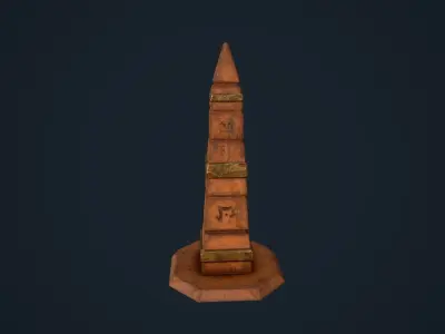 Obelisk 2 Low-poly 3D model