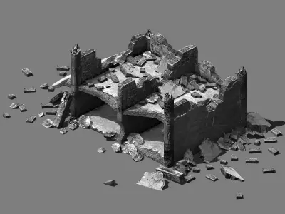 The future world - street waste 06 3D model