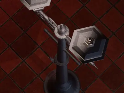 Magnificent antique street lamp of the 18th and 19th centuries 3D model
