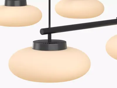 Devorm Split Straight Rail Pendant Orbit Lamps 3D model