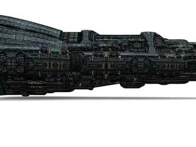 3DRT - Norad Battleship - Betan Low-poly 3D model