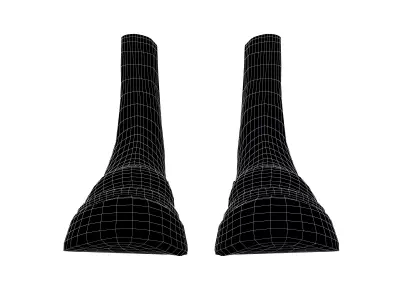 Short Boots v1 003 Low-poly 3D model