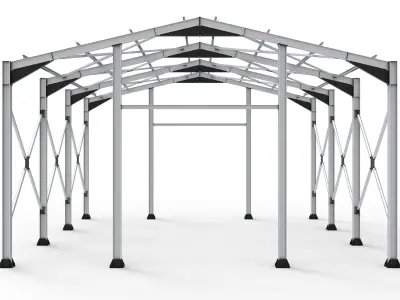 Steel Structure Workshop 3D model