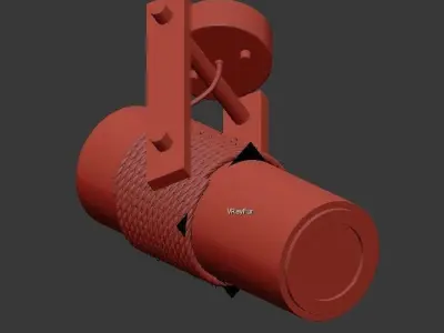 Vintage Wood Rope LED 3D model