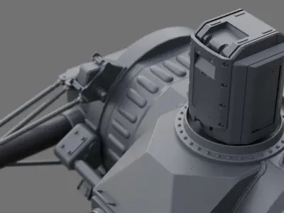 sci fi turret  3D model