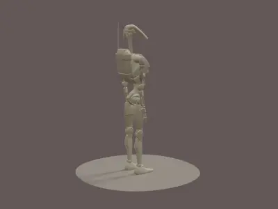 Battle Droid Low-poly 3D model
