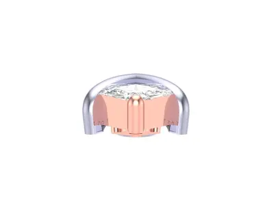 Solitaire Pendant Rose Gold 3D print model