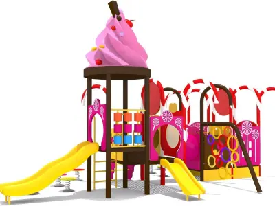 Ice Cream Playground Low-poly 3D model