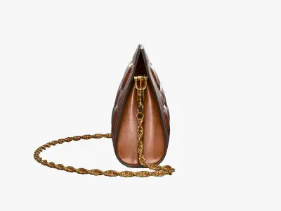 GG matelasse leather shoulder bag Light brown 3D model
