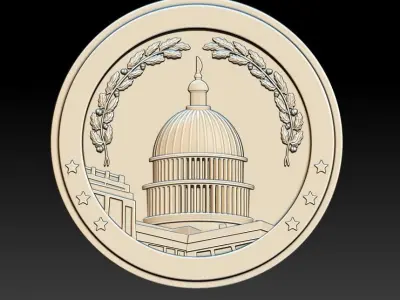 Building capitol coin 3D print model