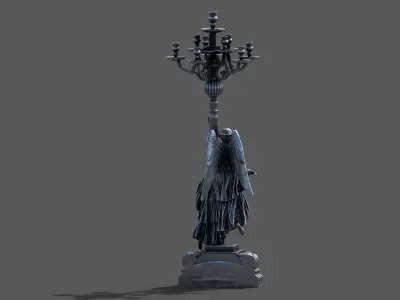 church candle holder statue  3D model purchase