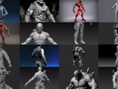 Sci-Fi Characters  Part 2 3D Model Pack