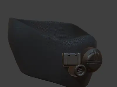 Gas mask respirator futuristic fantasy plastic Low-poly 3D model Low-poly 3D model