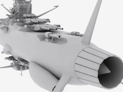 SCI FI Space Battleship Yamato 3D model 3D model