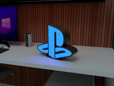 PLAYSTATION LAMP LED 3D print model