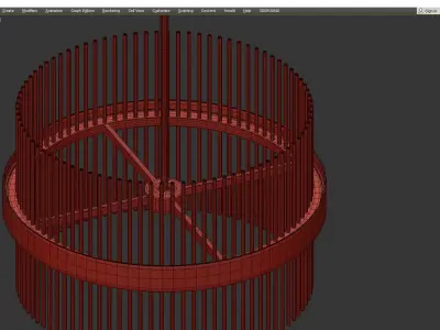 CHIMES PENDANT Low-poly 3D model