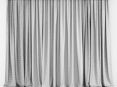 Curtains set 001 I Corona 3D model