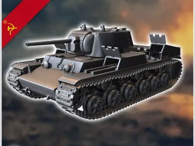 KV-10 Object 230 KV-1K - Soviet army WW2 Second World East front 3D print model