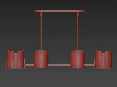 Feiss Aris 6 Light Roman Bronze Billiard Chandelier 3D model
