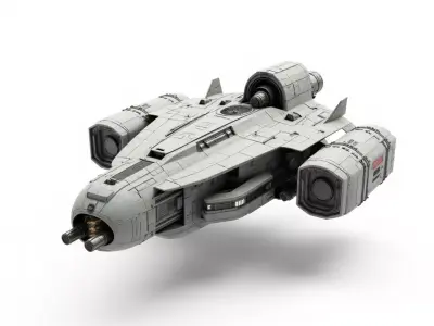 scifi spaceship model 1 3D print model